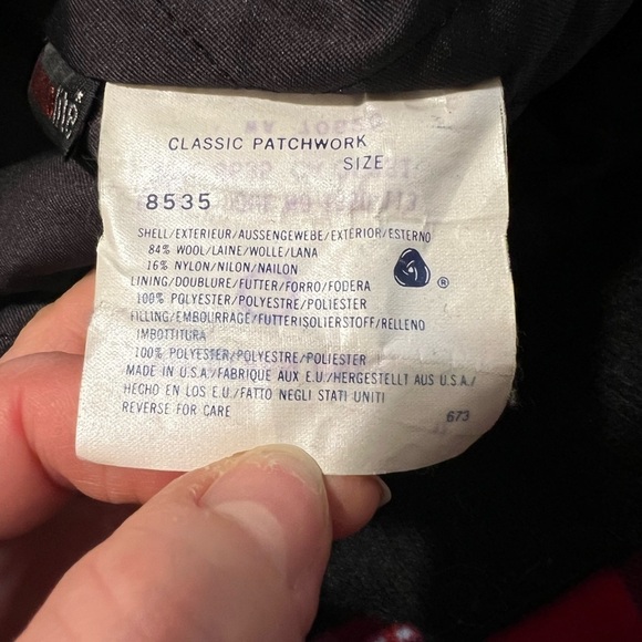 Woolrich | Vintage Patchwork Wool Coat Men's Sz XL - Picture 6 of 9